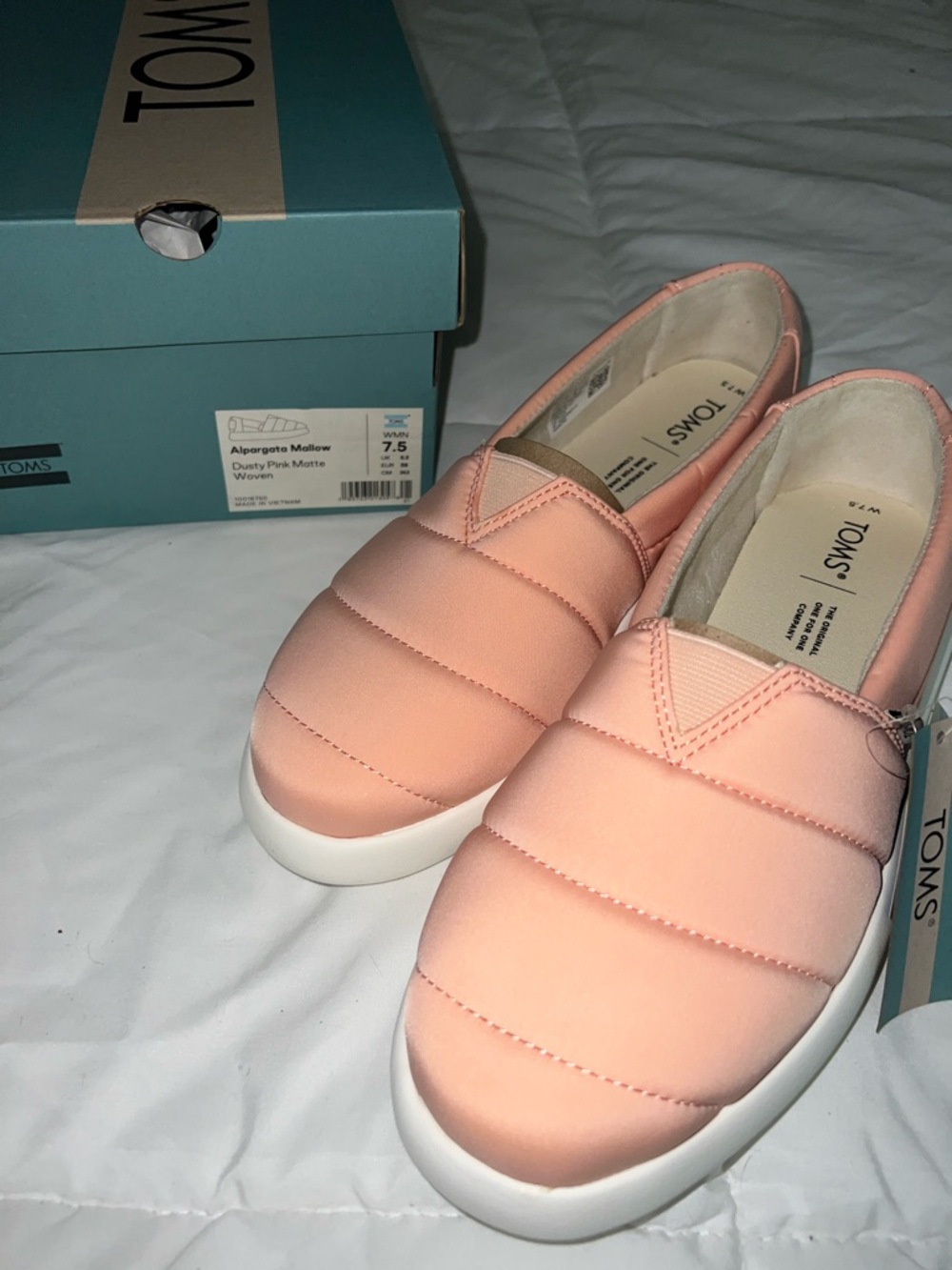 TOMS Women Alpargata Mallow in Dusty Pink Matte Woven
